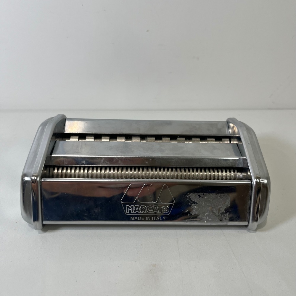Vintage Marcato Pasta Cutter Attachment Silver Stainless Steel Italy Atlas‎